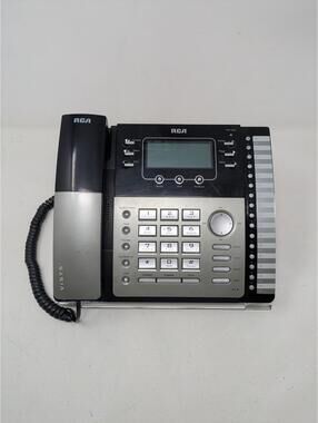 RCA VISYS 25424RE1A Corded Business Phone 4 Line Expandable Black/Silver Tested